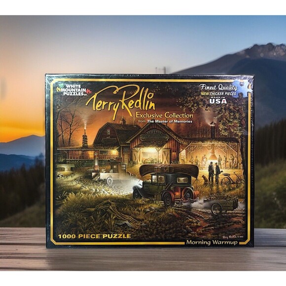 Terry Redlin Morning Warmup-White  Mountain Puzzles 1000 pieces NIB, SEALED - Picture 1 of 4